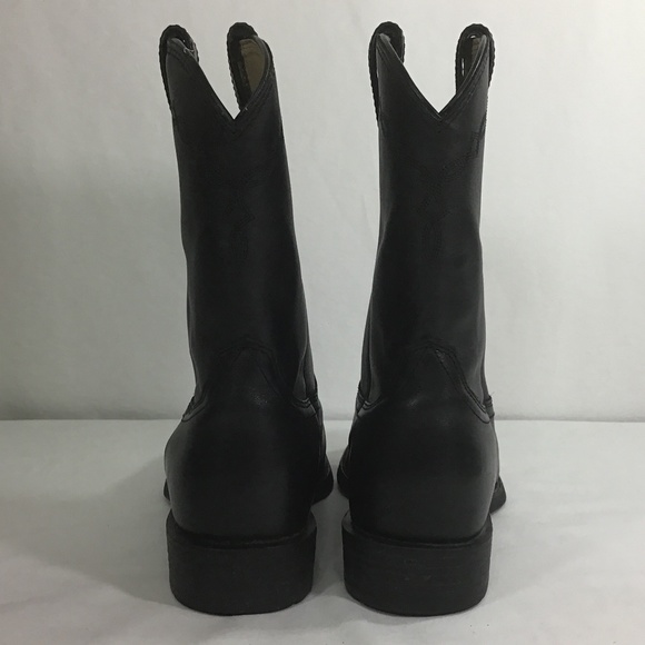 Ariat Men’s Heritage Roper Black Leather Boots - Picture 8 of 11
